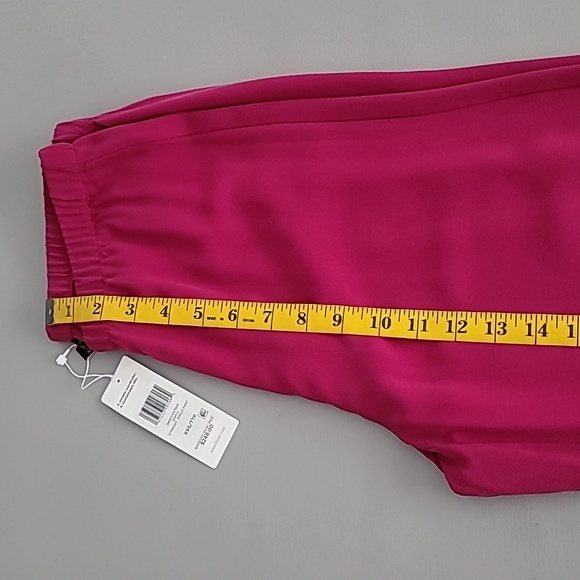 Eileen Fisher Rhapsody Silk Georgette Crepe Straight Ankle Pant XXS $248 - Picture 4 of 9